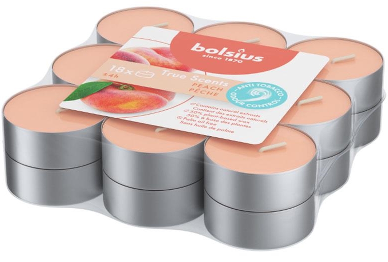 Velas Light perfumadas Bolsius 18 pêssego