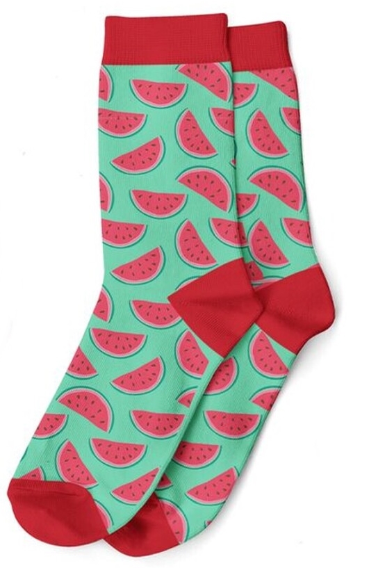 Meias estampadas Funny em polyester 35-42 melancia