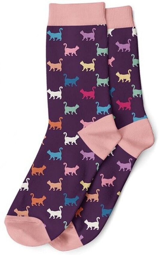 Meias estampadas Funny em polyester 35-42 cães