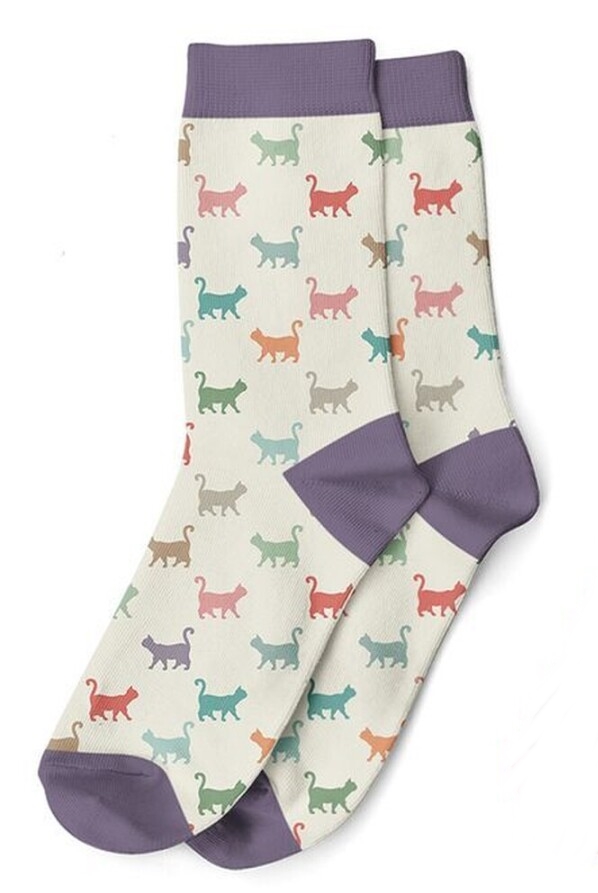 Meias estampadas Funny em polyester 35-42 cães