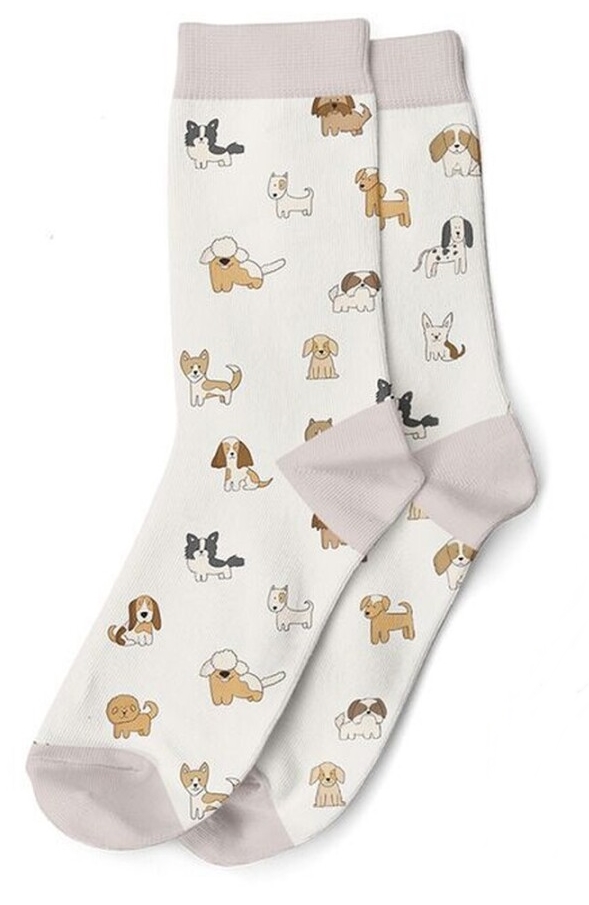 Meias estampadas Funny em polyester 35-42 cães