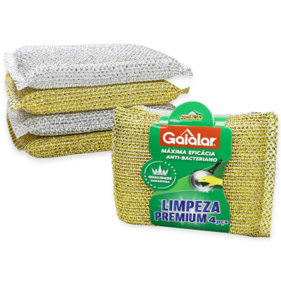 Esponjas loiça x 4 ouro e prata