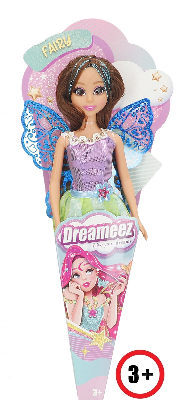 Brinquedo boneca em cartuxo fada princesa 30cm