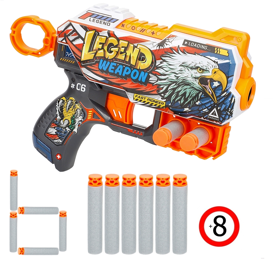Brinquedo pistola dardos 20cm
