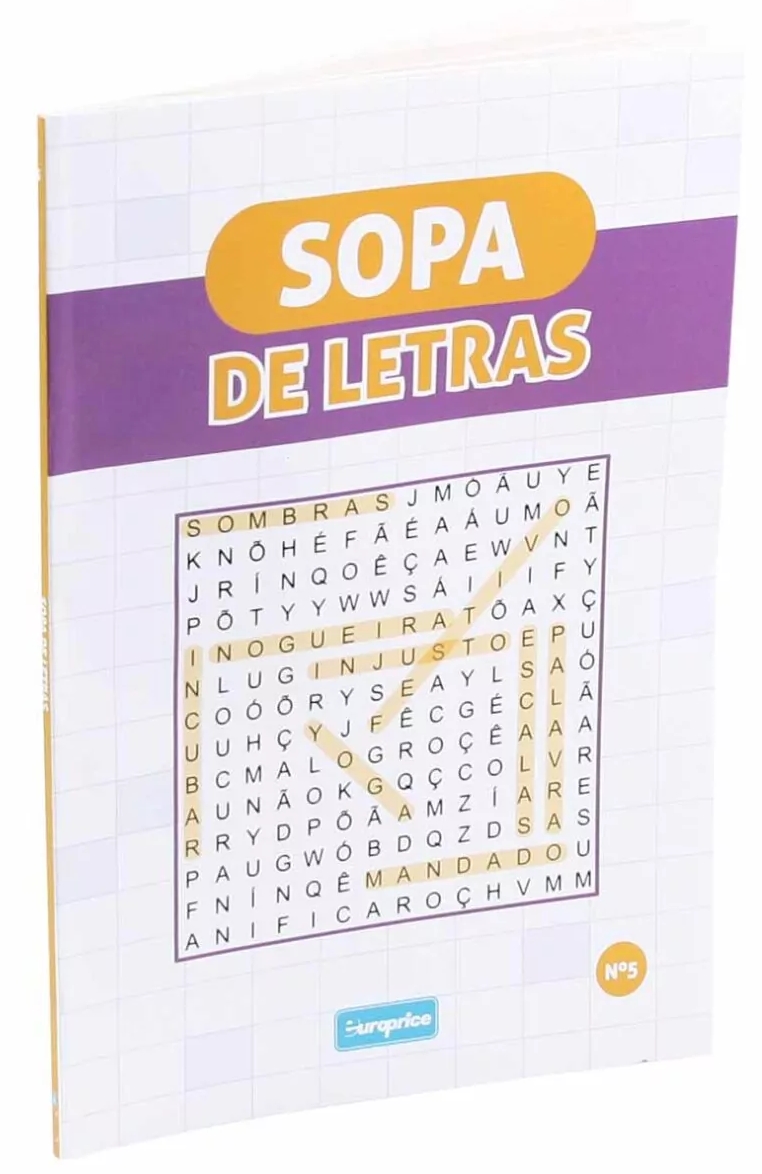 Livro passatempo sopa de letras