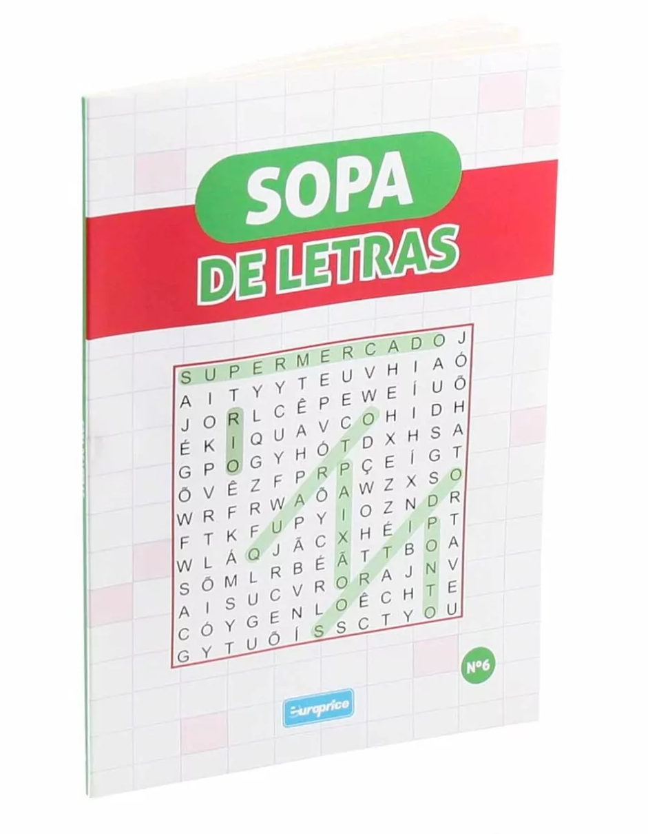 Livro passatempo sopa de letras