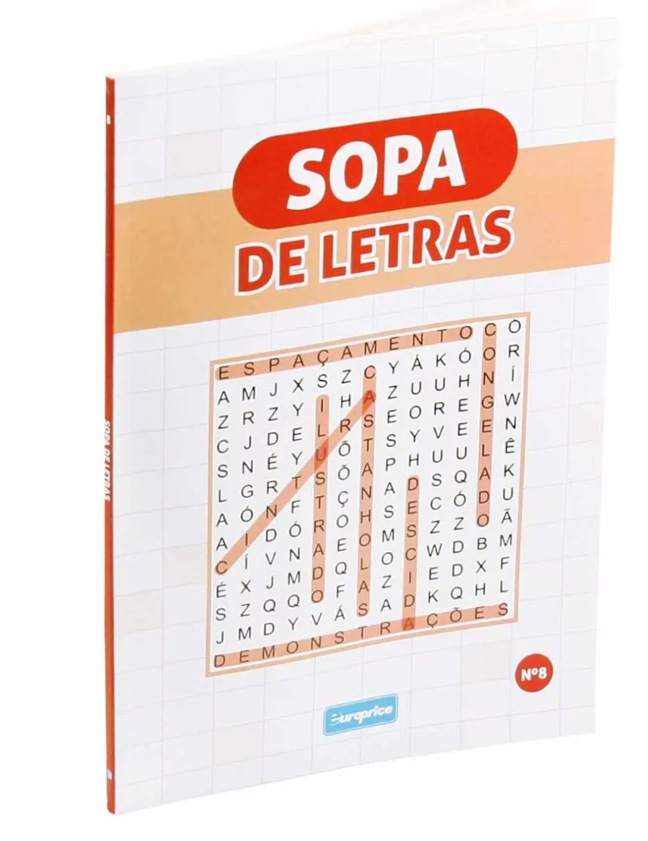 Livro passatempo sopa de letras