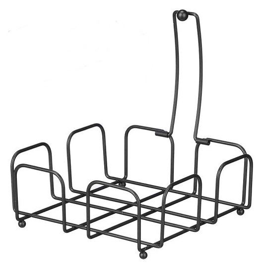 Suporte guardanapos com apoio em metal