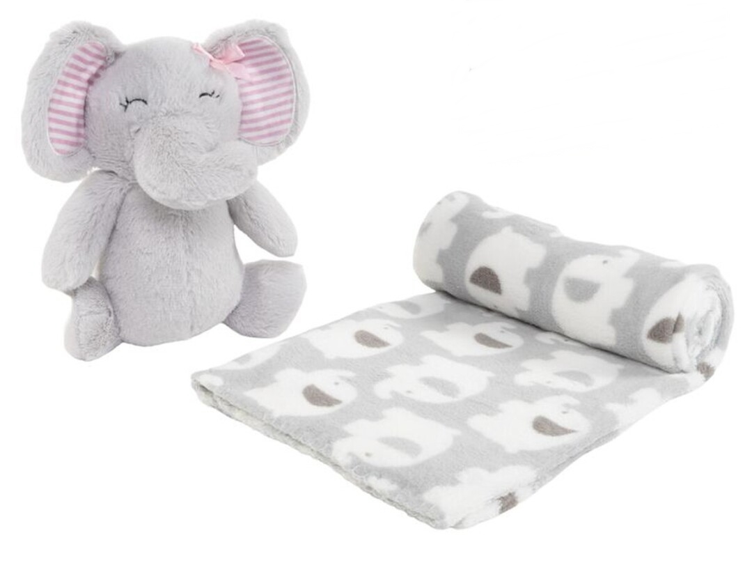 Peluche + manta de viagem CL - Elefante