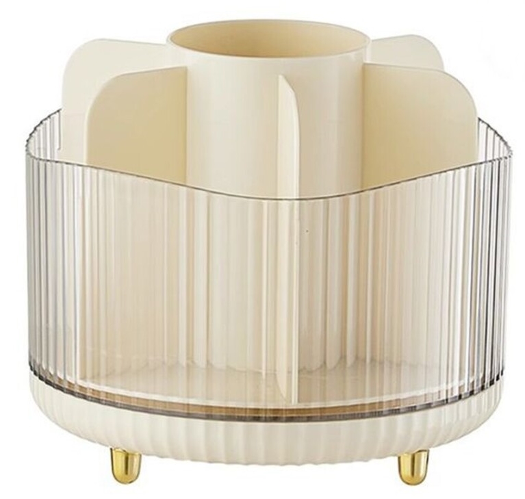 Organizador maquilhagem CL - rotativo em acrílico e plástico 15x13cm