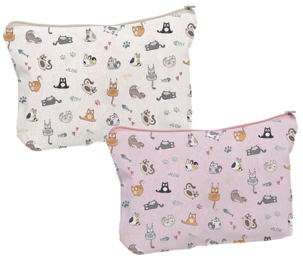 Necessaire plano em polyester CL (preço individual, envio aleatório)