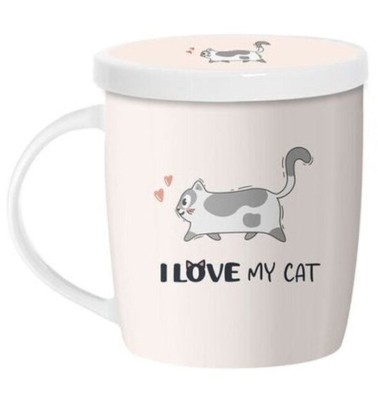 Caneca infusora em cerâmica com caixa CL - gatos 350ml