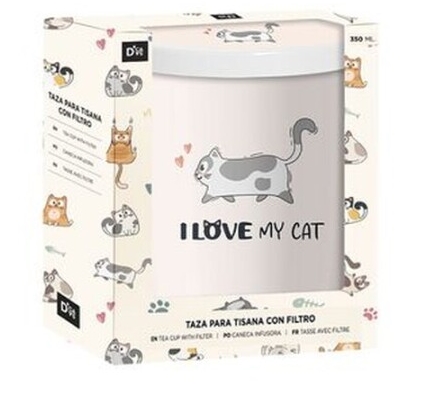 Caneca infusora em cerâmica com caixa CL - gatos 350ml - Image 2