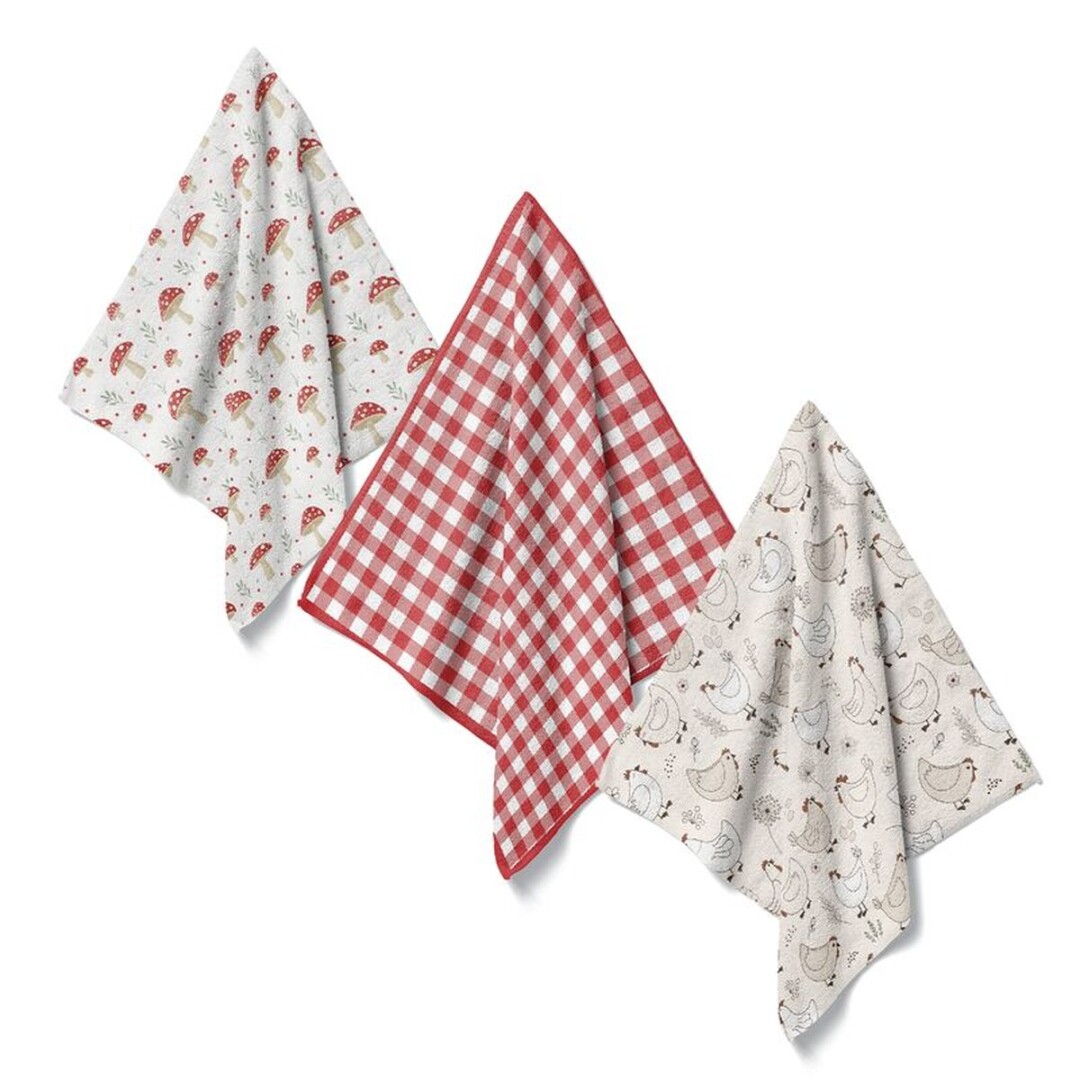 Pano cozinha em microfibra estampado 35x50cm (preço individual, envio aleatório)