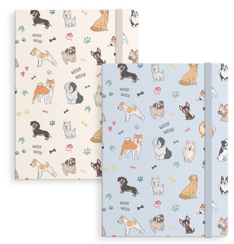 Bloco apontamentos elástico A6 Dog (preço individual, envio aleatório)
