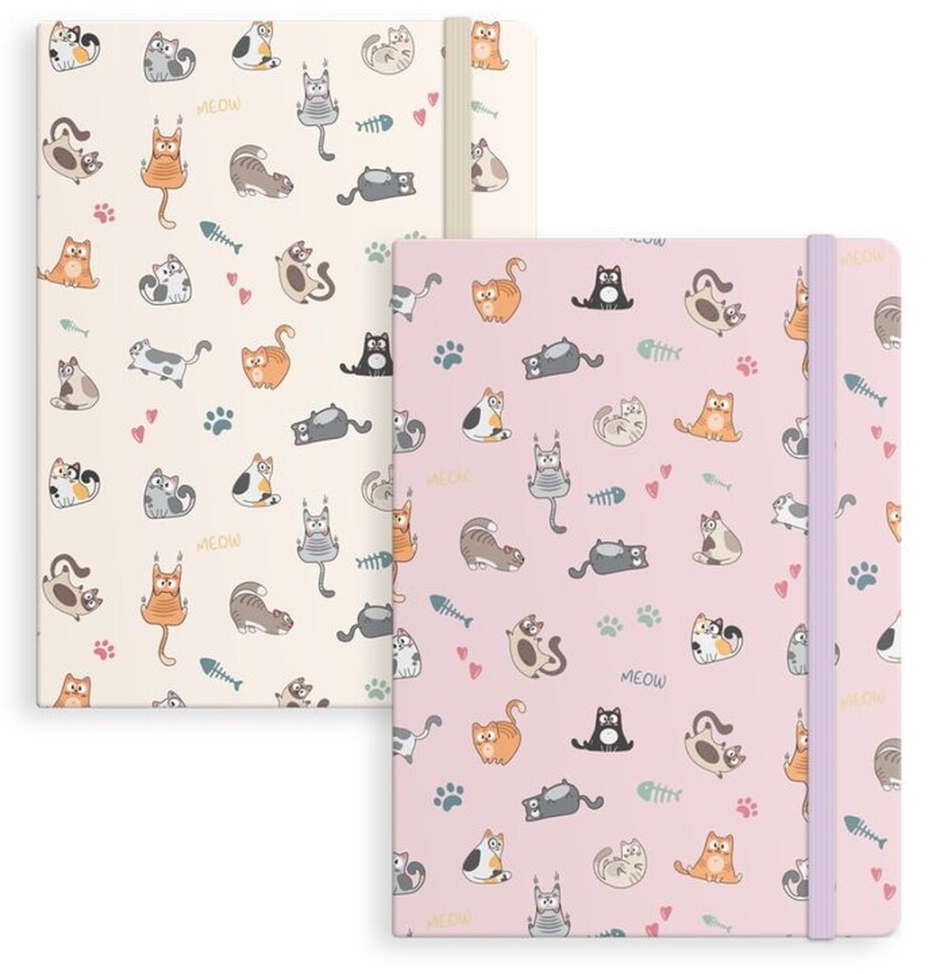 Bloco apontamentos elástico A6 Cat (preço individual, envio aleatório)
