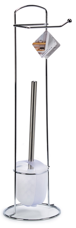 Suporte papel higiénico + piaçaba em metal
