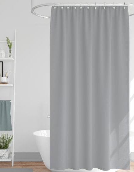 Cortinado WC Urban Living em jaquard 180x200cm - cinza - Image 2