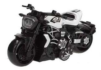 Brinquedo moto pull back Speed & go em metal - 10cm - Image 2