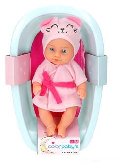 Brinquedo boneca banheira - 18cm