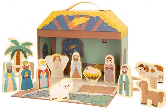 Brinquedo madeira Woomax - presépio