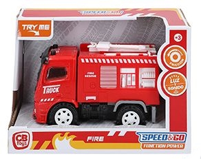 Brinquedo carro bombeiros pull back Speed & Go com som e luz - Image 2