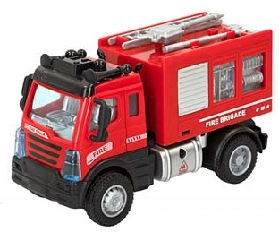 Brinquedo carro pull back Speed & Go - carro de bombeiros
