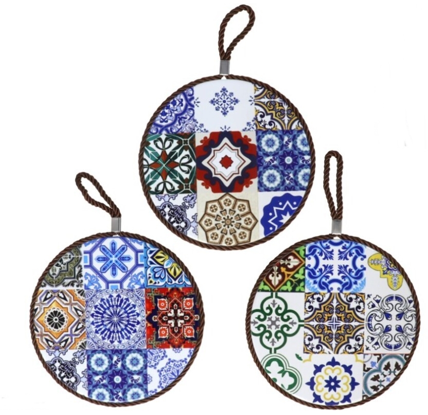 Base quentes em cerâmica cortiça G 20cm (preço individual, envio aleatório)