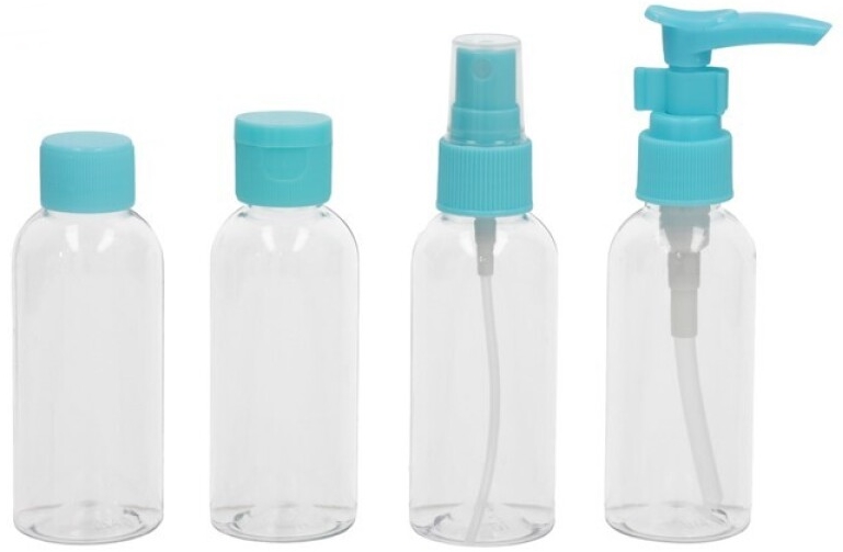 Frascos viagem em bolsa