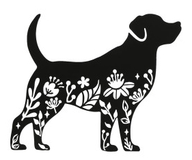 Decoração parede em metal DOG - 40x33cm