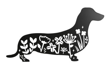 Decoração parede em metal DOG - 40x33cm