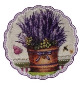 Base quentes em cerâmica cortiça lavanda 20cm