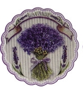 Base quentes em cerâmica cortiça lavanda 20cm