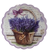 Base quentes em cerâmica cortiça lavanda 20cm