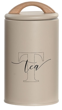 Frasco chá em metal e bambu 19cm - tea