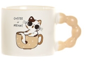 Caneca em cerâmica Gato Meow - 335ml
