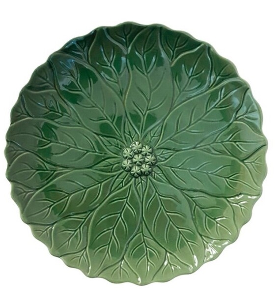 Prato cozinha em cerâmica folhas 26