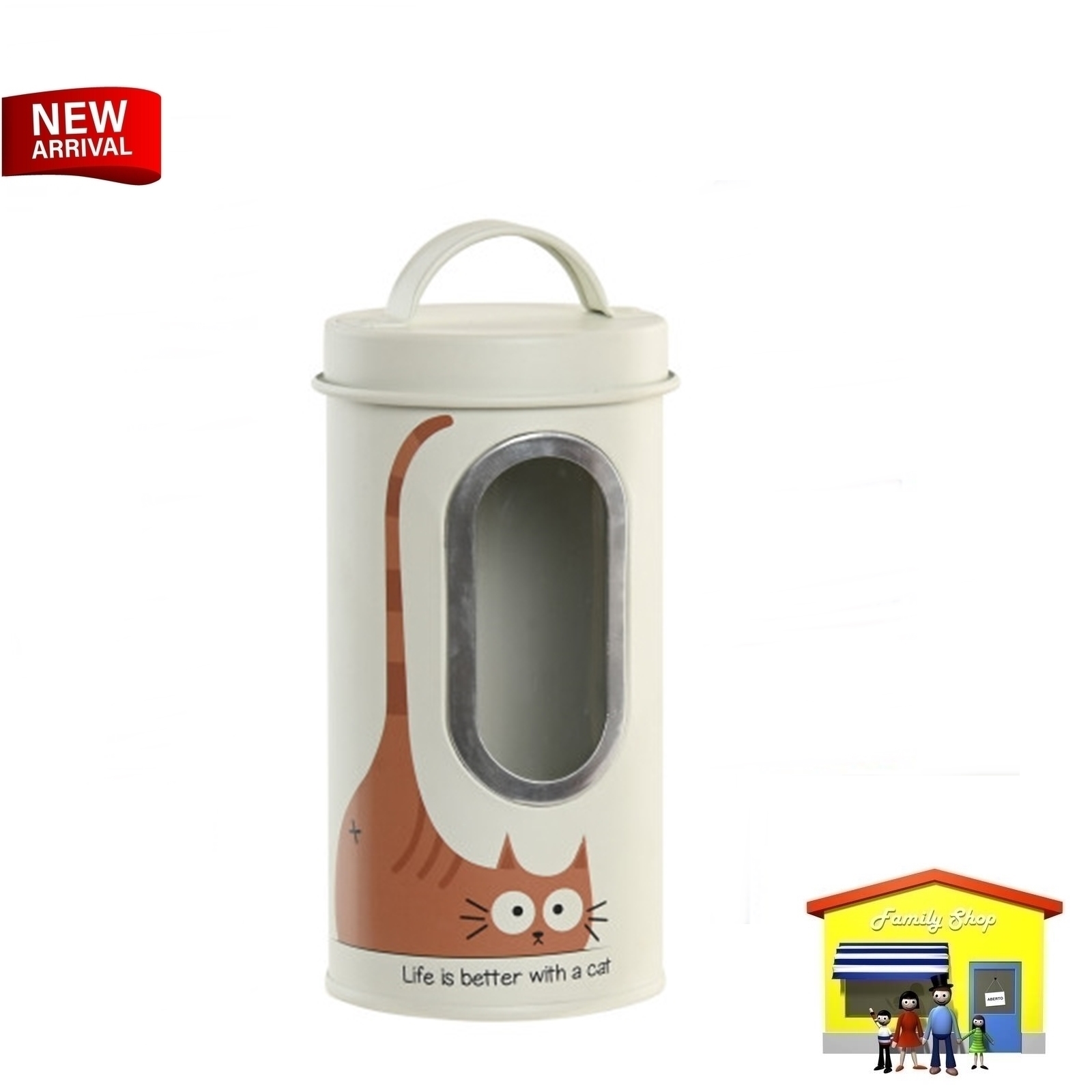 Recipiente comida gato  em metal 20cm