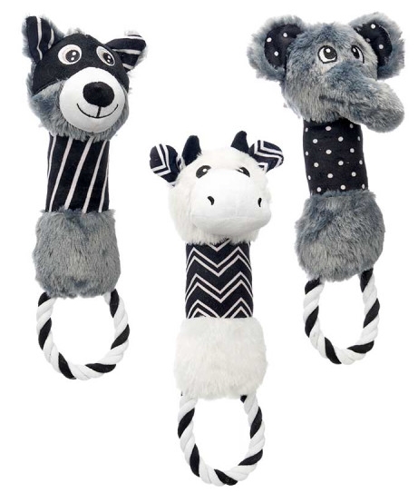 Brinquedo cão com mordedor Moscow em tecido