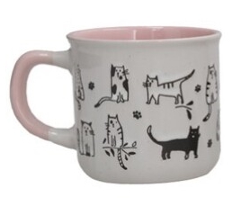 Caneca cerâmica 320ml gatos