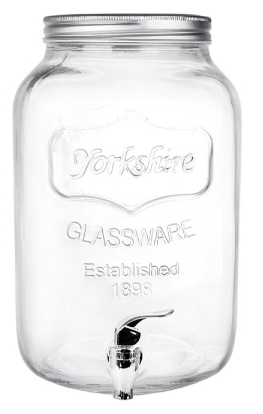 Dispensor bebidas com torneira em vidro 8 litros