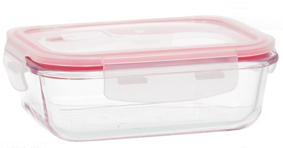 Caixa alimentos com válvula em vidro - 640ml
