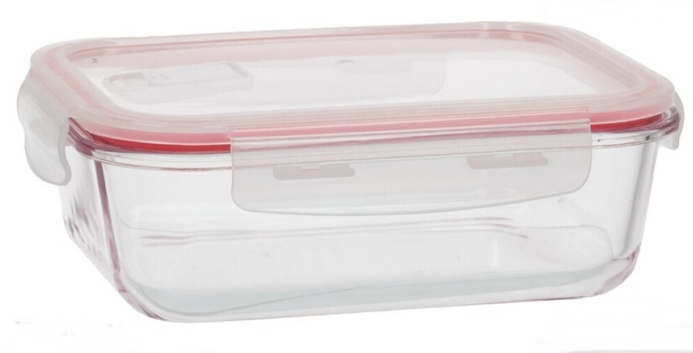 Caixa alimentos com válvula em vidro - 1040ml