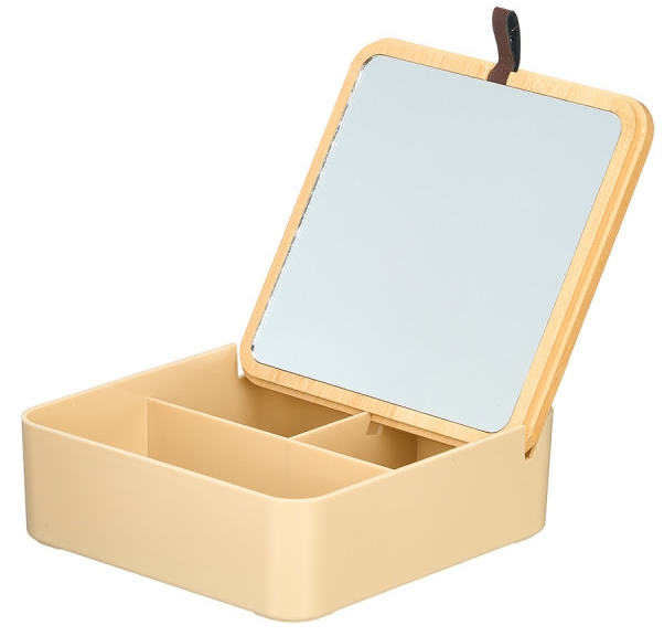 Organizador multiusos Berilo em plástico e bambu