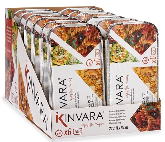 Caixas alimentos em alumino Kinvara 6x800ml