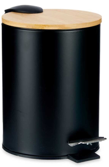 Balde wc pedal Berilo 3L em metal bambu