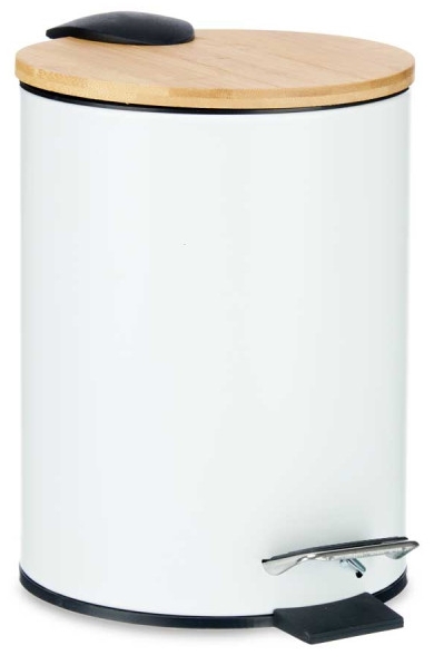 Balde wc pedal Berilo 3L em metal bambu