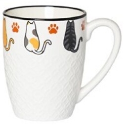 Caneca Nauel em cerâmica Gatos coloridos 380ml