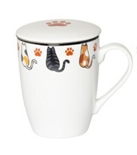 Caneca Nauel em cerâmica Gatos coloridos 350ml (envio aleatório) - Image 2
