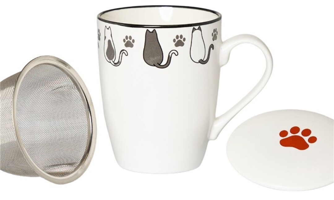 Caneca Nauel em cerâmica Gatos coloridos 350ml (envio aleatório)